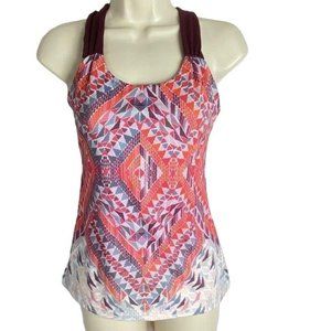 4/$25 Prana Top Fireball Firefly Phoebe Tank Crisscross Back Build Bra Womens XS